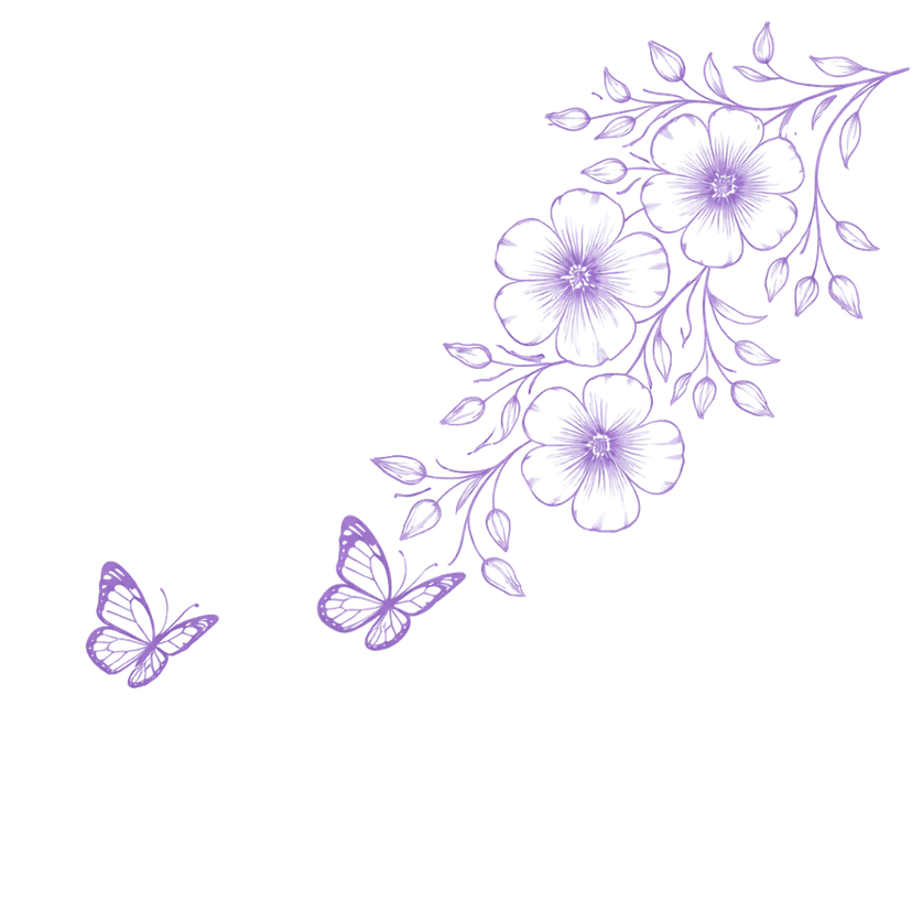 Decorative Flower and Butterfly